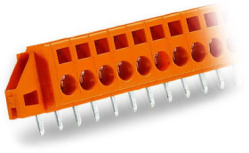 Connector, 7 pole, pitch 5.08 mm, angled, orange, 231-637/017-000
