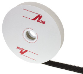 Taśma na rzep typu haczyk szerokość 25mm, typu: haczyk Czarny Velcro długość 5m Kwadraty