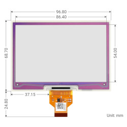4.01" ACeP 7-Color E-Paper Display (without PCB) (640×400)