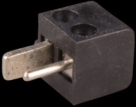 Angled speaker plug, screw connection, black