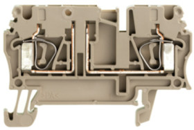 Disconnect/test-disconnect terminal block, spring balancer connection, 0.5-4.0 mm², 20 A, 6 kV, dark beige, 1831130000