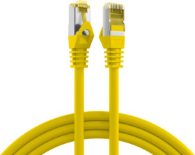 Patch cable, RJ45 plug, straight to RJ45 plug, straight, Cat 6A, S/FTP, LSZH, 0.25 m, yellow, MK7001.0,25Y