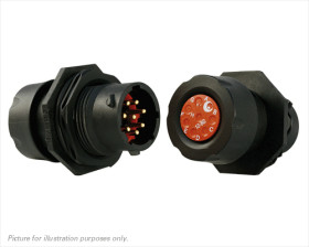 Złącze okrągłe 8-pinowe Standard Panel Wtyk Souriau Sunbank by Eaton Męski IP68, IP69K UTS