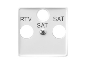 ARIA Pokrywa gniazda RTV-SAT z dwoma wyjściami SAT biały PGPA-U2S/00 OSPEL