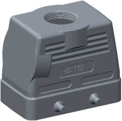Housing, size HB10, die-cast aluminum, M25, angled, clip locking, IP65, T1230100125-000