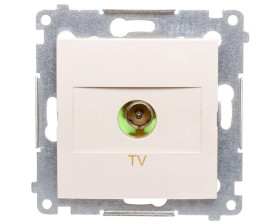 Simon 54 Gniazdo antenowe TV końcowe kremowe DAK1.01/41