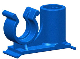 Spinka do kabli materiał: Nylon 66 Czarny Zacisk do rury falistej