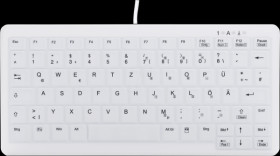 AK-C4110F-U1-W/GE Keyboard, USB, disinfectible, compact, layout: German