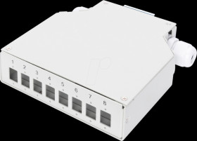 DN-96891 Din Rail Splice Box for 8 LC/DX couplers