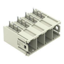 Wtyk PCB 4-pinowe raster: 10.16mm -rzędowe WAGO Montaż na płytce drukowanej