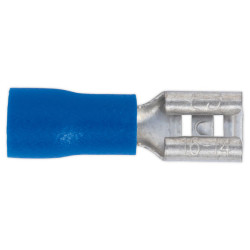 Sealey BT19 Push-On Terminal 4.8mm Female Blue Pack of 100