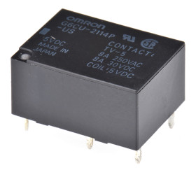 Przekaźnik mocy 5V dc SPDT Omron, montaż PCB 125Ω Otwór przezierny