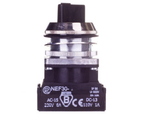 Przełącznik 2 położeniowy pokrętło 30mm czarny 2Z bez samopowrotu W0-NEF30-TPA 2X S