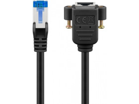 CAT 6A kabel przedłużającyS/FTP (PiMF), czarny...