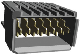 Złącze typu Backplane Z-PACK Series 2mm Pitch 7-pinowe, Mocowanie na wcisk Terminal, 16A Przewlekany TE Connectivity