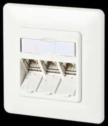 130B11D31002-E C6Amodul 3 port 180°M UP pure white RAL9010