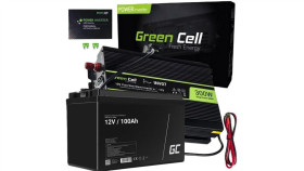 Zestaw Przetwornica Green Cell 12V-Igt/Br230v 300W/600W Czysty Sinus +...