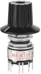 Rotary switch, 1 pole, 12 stage, 30°, interrupting, 28 V, MRK112-A