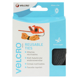 VELCRO&#xAE; Brand VEL-EC60254 Reusable Ties 30mm x 5m Black 1 Roll