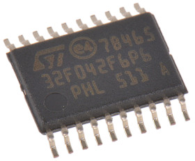 Mikrokontroler STMicroelectronics STM32F0 TSSOP 20-pinowy Montaż powierzchniowy ARM Cortex M0 32 kB 32bit CAN:1 48MHz