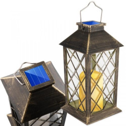 Lampa Solarna Ogrodowa LED Stojąca LIRIO 2 IP44 Wisząca Patyna Latarenka LUMILED