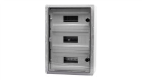 Szafa Z Tworzywa Mp 350X500x190 Mm Ip65 Drzwi Przeźroczyste 3 Rzędy 45 Modułów