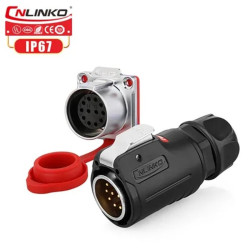 wodoodporne złącze okrągłe, wtyczka męska, CNLINKO, 12 PIN, IP67/IP65, 500V ,17cm*8cm*6cm ,...