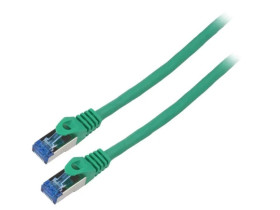 Patch cord S/FTP 6a linka CCA LSZH zielony 15m 26AWG Żyły: 8 PCF6A-10CC-1500-G