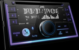 KW-DB95BT 2-Din car radio with DAB+ and Bluetooth