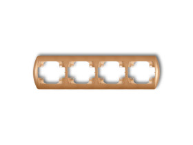 TREND Ramka pozioma 4 poczwórna złoty metalik 8RH-4 KARLIK