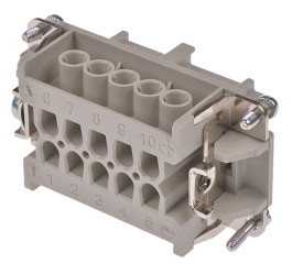 Moduł złączy dużej mocy 10-pinowe EPIC 16A 10P Żeński Wkręcane Montaż na kablu Proste