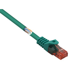 Renkforce RF-5153666 Network cable RJ45 CAT 6 U/UTP Green 3m Halogen-free
