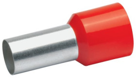 Insulated wire end ferrule, 35 mm², 30 mm/18 mm long, DIN 46228-4, red, 47918