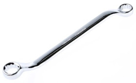 Klucz oczkowy odgięty, roz. 12 x 13 mm, dł. 206 mm, materiał: Stal chromowo-wanadowa, RS PRO