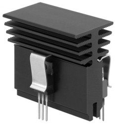 Extruded heatsink, (L x W x H) 75 x 29.4 x 45 mm, 6.9 to 2.9 K/W, black anodized, 10020721