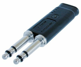 4.4 mm double jack plug, 3 pole (stereo), solder connection, PA, NP3TT-2