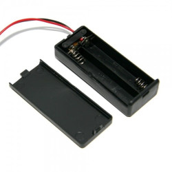 Pojemnik baterii 2xR6 AA z pokrywką i wyłącznikiem