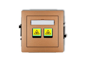 DECO Gniazdo światłowowode/optyczne podwójne złoty metalik 8DGOP-2 KARLIK