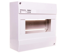 Rozdzielnica modułowa tworzywo 1x8 natynkowa IP30 IK06 N+PE II klasa bez drzwi DB108W 1X8P/SM biały 3852