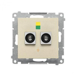 Simon 55 Gniazdo ekwipotencjalne podwójne (moduł) Szampański mat TGEK2.01/144