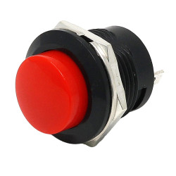 16mm Panel Mount Momentary Pushbutton - Red
