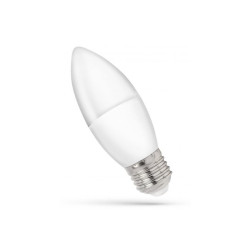 Żarówka E27 LED 8W CW 230V SPECTRUM Świeczka Biała zimna