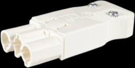 Plug, 3 pole, cable assembly, screw connection, 0.5-2.5 mm², white, AC 166 GSTF/325 WS