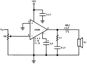 5-W, mono, 12- to 26-V, analog input Class-AB audio amplifier