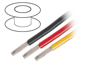 3050 GR005 Przewód na rolce o długości 30,5m linka Cu, 300V PVC zielony 24 AWG