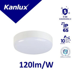 Plafoniera LED IPER LED 26W-NW-O okrągła 3120lm 4000K IP65 IK10 II kl. PZH 5 lat Gwar. biały 37292