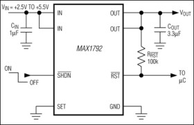 500mA, Low-Dropout Linear Regulator in µMAX
