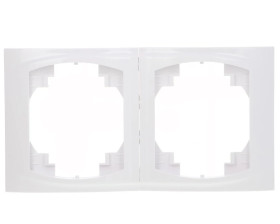 LOGO Ramka pionowa podwójna biały LRV-2