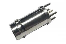 Przejściówka do złączy BNC, 75, 6GHz, Żeńskie, męskie, Przepust, Montaż na płytce drukowanej +165C -65C