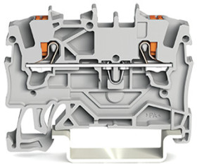 Blok zacisków przelotowych WAGO poziomy: Pojedynczy 22 → 14AWGWciskany zacisk Cage Clamp TOPJOB S, 2201 17.5A